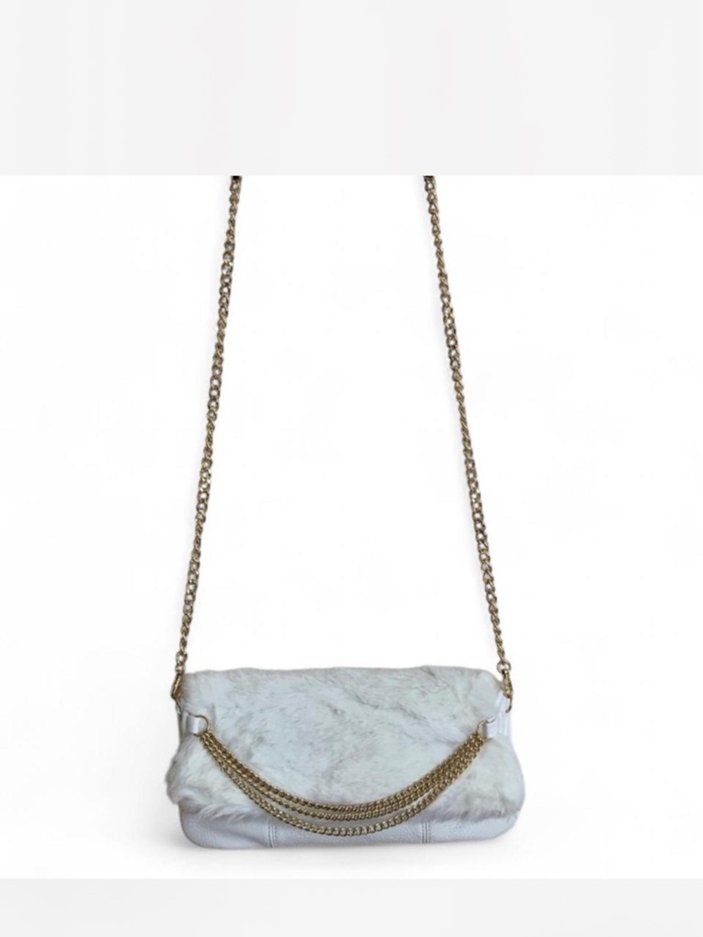 Cache Ivory Foldover Flap Crossbody Handbag